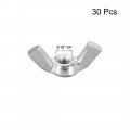 Uxcell 3 16 -24 Wing Nuts Carbon Steel Zinc Plated Fasteners Parts Hurrican Screws Hand Twist Tighten Ear Butterfly Nut 30pcs