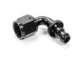 8000 Series Push Lite 90 Degrees Reducing Hose End -8 An Barb X -10 Nut Black Anodized Aluminum 209110-bl 