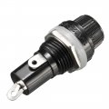 Uxcell 2pcs Ac 10a 250v 5mm X 20mm Black Electrical Panel Mounted Screw Cap Fuse Holder