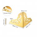 80x80x80mm Metal Box Corner Protectors Edge Guard Brass Tone 4pcs