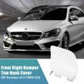 Uxcell Front Right Bumper Tow Hook Cover For Mercedes-benz Cla-class W117 C117 Coupe 2012-2015 Eye Cap No A1178851222 White