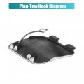 Uxcell Front Right Bumper Tow Hook Cover For Mercedes-benz Cla-class W117 C117 Coupe 2012-2015 Eye Cap No A1178851222 White
