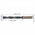 Uxcell Straight Shank Twist Drill Bits 12 5mm High Speed Steel 4341 With 2 Pcs For Stainless Alloy Metal Plastic Wood