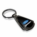Ipick Image Made Black Dome Shinning Dark Gunmetal Metal Teardrop Key Chain With Logo For Ford F-250
