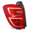 Auto Dynasty Tail Light Assembly For 2016 2017 Chevy Equinox With Side Marker Brake Turn Signal Driver Left Chrome Housing Red 