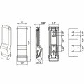 Rubber Draw Latch 4 Pack Flexible Black Soft Front Storage Rack With Concealed Keeper For Cooler Cargo Box