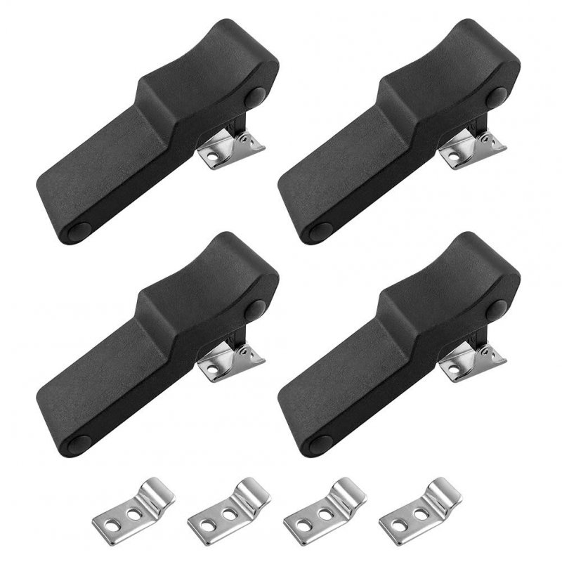 Rubber Draw Latch 4 Pack Flexible Black Soft Front Storage Rack With Concealed Keeper For Cooler Cargo Box