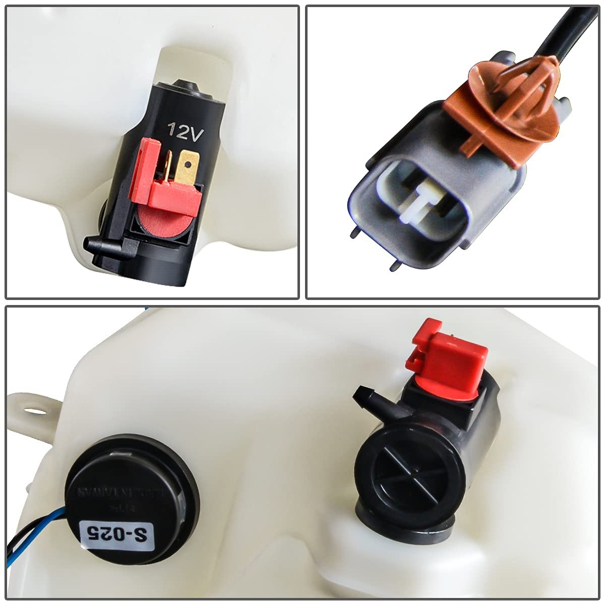 Windshield Washer Reservoir Tank With Pump And Cap For Acura Rl 2005 2008 White Abs Plastic Fluid Level Sensor Filler Tube
