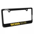 Ipick Image Made For Ford Boss 302 In Yellow Black Real 3k Carbon Fiber Glossy Finish License Plate Frame