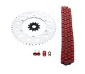 Chain Sprockets For Kawasaki Kdx250 Kdx 250 1991-1994 Red 112l Silver 12 47 