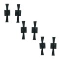 Renovators Supply Manufacturing Black Shutter Dogs 5 3 4 In Propeller Shaped Wrought Iron With Mounting Hardware Pack Of 