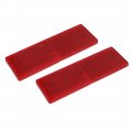 Uxcell Vehicle Truck Car Plastic Stick-on Reflective Rectangle Reflector Red 4 Pcs