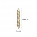 Uxcell 5x13mm Hanger Bolts 48pcs Double Ended Self-tapping Thread Wood To Dowel Screws For Connecting