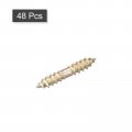 Uxcell 5x13mm Hanger Bolts 48pcs Double Ended Self-tapping Thread Wood To Dowel Screws For Connecting