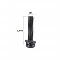 Uxcell M6 X 30mm Carbon Steel Phillips Pan Head Machine Screws Bolts Combine With Spring Washer And Plain Washers 20pcs