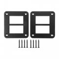 2 Way Rocker Switch Panel Housing Holder Black Aluminium Sets 