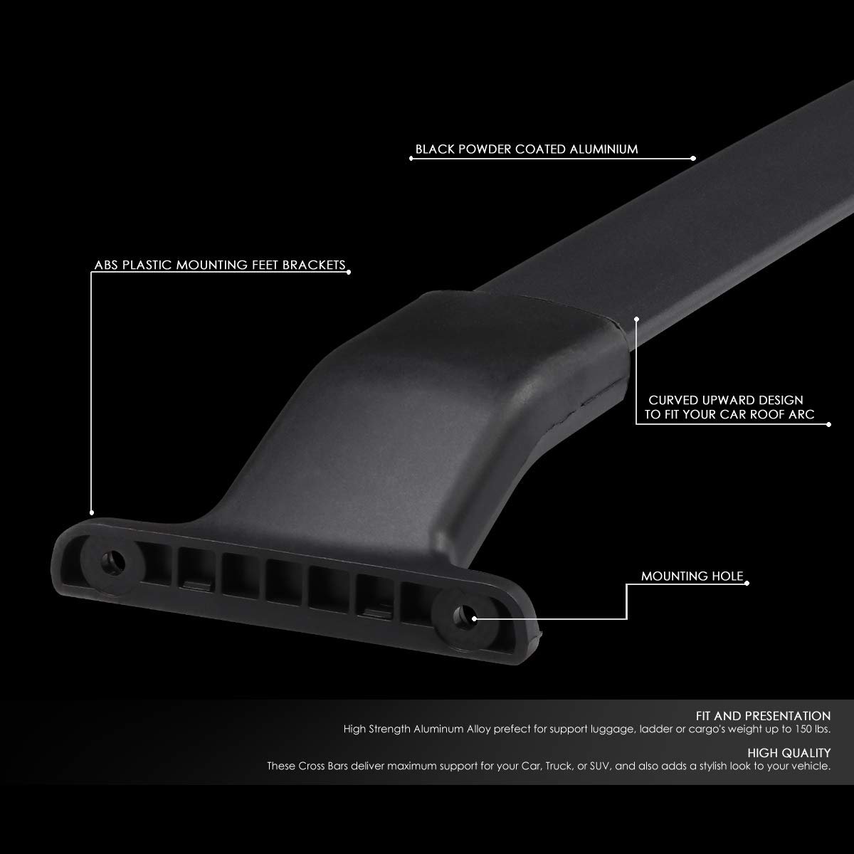 Auto Dynasty Roof Rack Cross Bars For 2011-2017 Honda Odyssey 165lbstop Cargo Aluminum Anti-corrosion Bolt-on Roof Rails