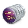 Superman Bizarro Shield Logo Tire Rim Wheel Aluminum Valve Stem Caps