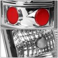 Compatible With Chevy Silverado Gmt800 4pc Pair Of Chrome Amber Corner Headlight Clear Lens 3d Led Tail Light