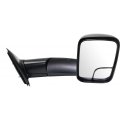 Dodge Ram 1500 2500 3500 2002-2009 Towing Mirror Passenger Side Manual Folding Non-heated Full Size Textured Black Replacement 