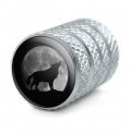 Wolf Howling Moon Silhouette Tire Rim Wheel Aluminum Valve Stem Caps