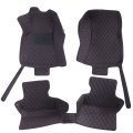 Surround Floor Mats Liner For Ford Mustang 2015 2021 3 Piece Black Microfiber Leather With Red Stitching Xpe Eva Carpet Front 