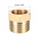 Uxcell Brass Threaded Pipe Fitting G1 2 Male X G3 8 Female Hex Bushing Adapter 2pcs