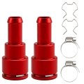 2pcs Heater Core Coolant Hose Connectors 3 4 In Tube And 5 8 For 1986 2011 Ford Trucks Suvs Vans Replace E69z 18d434 B Aluminum 