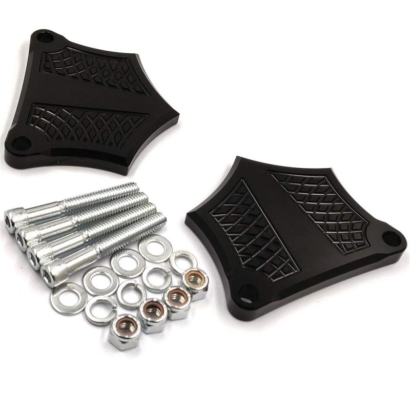 Httmt- Us-tghd-had005-0 39 -bk- Chrome-e-o Black Contrast 0 Fender Spacer For H-d Baggers 26 30 49mm Lowers See Fitment