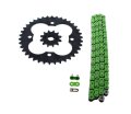 Chain And Sprocket Kit For Honda Trx250r 1988 1989 Green Non O Ring 520 92 12 Tooth Front 38 Rear Steel Sprockets