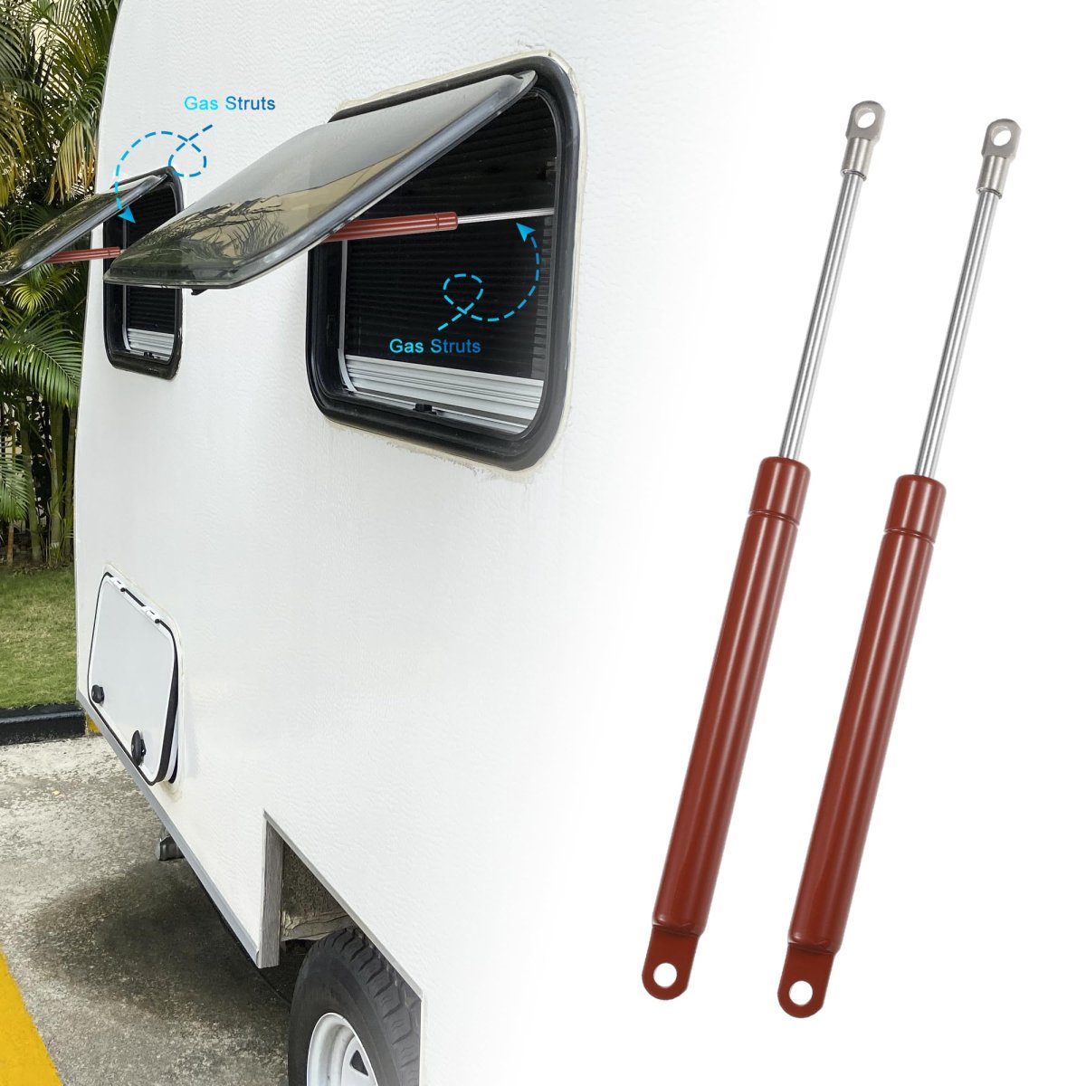 2 Pcs 10 In 70lb 312n Red Lift Support Struts Universal Gas Spring Shocks For Rv Car Truck Boat Window Cabinet Door Cover Lids