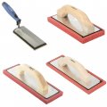Ate Pro Usa 4pc Masonry Float Set Gum Rubber Margin With Comfort Grip Handle Heavy Duty Sponge Fine Pad Coarse Concrete Drywall 