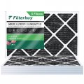 Filterbuy 12x24x1 Air Filter Merv 8 Odor Eliminator 5-pack Pleated Hvac Ac Furnace Filters Replacement With Activated Carbon 