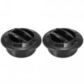 2pcs 75mm Universal Black Air Conditioning Warm Vent Deflector Outlet Louvered For Car Rv With Grille 
