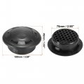 2pcs 75mm Universal Black Air Conditioning Warm Vent Deflector Outlet Louvered For Car Rv With Grille
