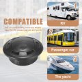 2pcs 75mm Universal Black Air Conditioning Warm Vent Deflector Outlet Louvered For Car Rv With Grille