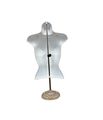 Female Torso Mannequin Form With Base 19 To 38 Height For Sizes S M -white -157wc Made By Om 