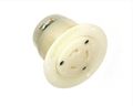 Leviton 2326 20 Amp 250 Volt Flanged Outlet Locking Receptacle Industrial Grade Grounding White 