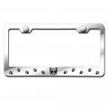 Paw Print Cat Face Laser Engraving Customized Stainless Steel License Plate Frame W Screw Caps Hardware