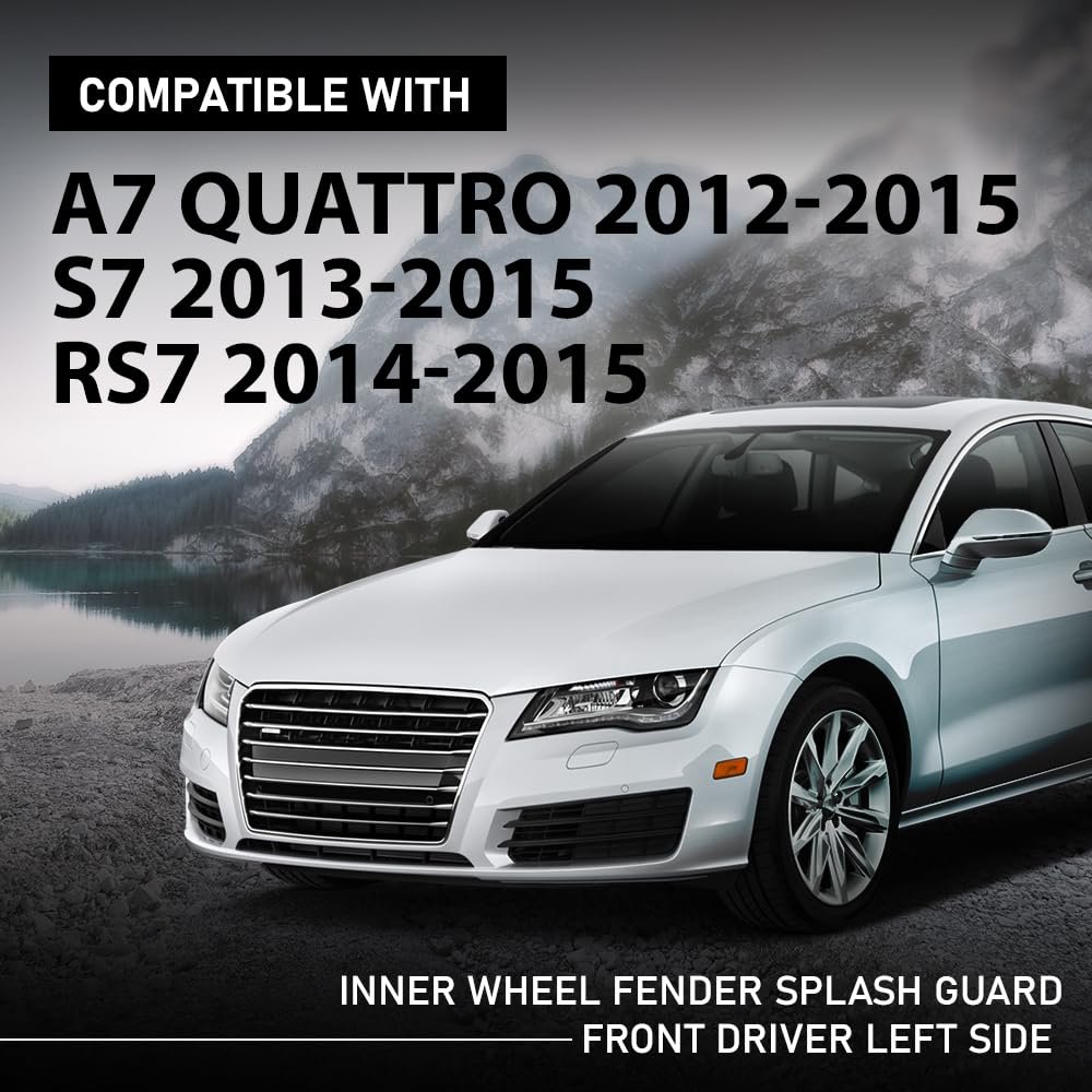 Front Left Fender Liner Wheel Spoiler For Audi A7 Quattro 2012 2015 S7 2013 Part Number 4g8853887c Black Pp Material