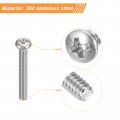 Uxcell 2-56x5 8 Pan Head Machine Screws 304 Stainless Steel 18-8 Screw Phillips Drive Fully Threaded Bright Finish Pack Of 100