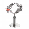 Uxcell Wall Mount Ceiling Pipe Support 304 Stainless Steel Adjustable Bracket Clamp For 54-57mm
