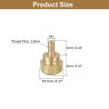 Uxcell M3x6mm Knurled Thumb Screws 6pcs Brass Bolts With Shoulder Grip Knobs Fasteners Tone