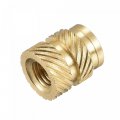 Uxcell Knurled Insert Nuts 120pcs M3 X 6mm L 5mm Od 3d Printing Brass Female Threadeds Heat Set Insert Embedment Nut