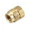 Uxcell Knurled Insert Nuts 120pcs M3 X 6mm L 5mm Od 3d Printing Brass Female Threadeds Heat Set Insert Embedment Nut