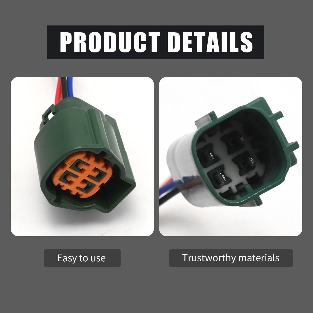 Rs04fg Pin 4 Way O2 Sensor Pigtail Connector Cable Male And Female Set Replacement For Nissan Subaru Infiniti