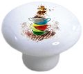 Carolina Hardware And Decor 2297 Coffee Cups Watercolor Ceramic Cabinet Drawer Knob 