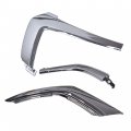Waltyotur 3pcs Chrome Front Left Driver Side Bumper Trim Molding Strip Set Replacement For Mitsubishi Outlander 2016-2019