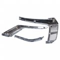 Waltyotur 3pcs Chrome Front Left Driver Side Bumper Trim Molding Strip Set Replacement For Mitsubishi Outlander 2016-2019