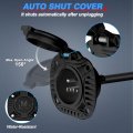 Mictuning 15amp 125v Ac Port Plug With Heavy Duty Integrated 72 Extension Cord And Water-resistant Spring-loaded Cover Black